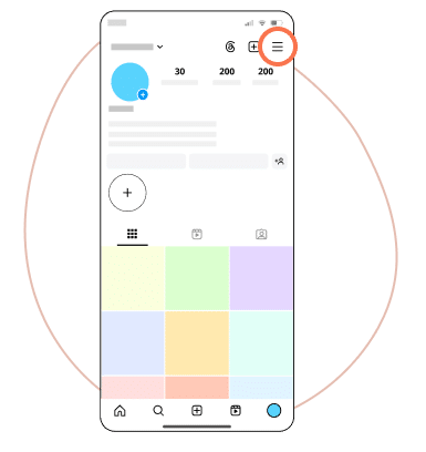 Instagram settings menu
