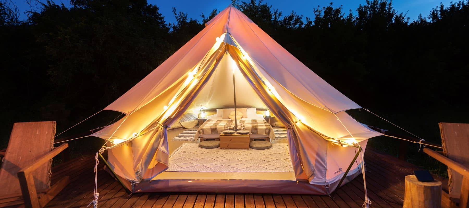 A luxury camping weekend (glamping)