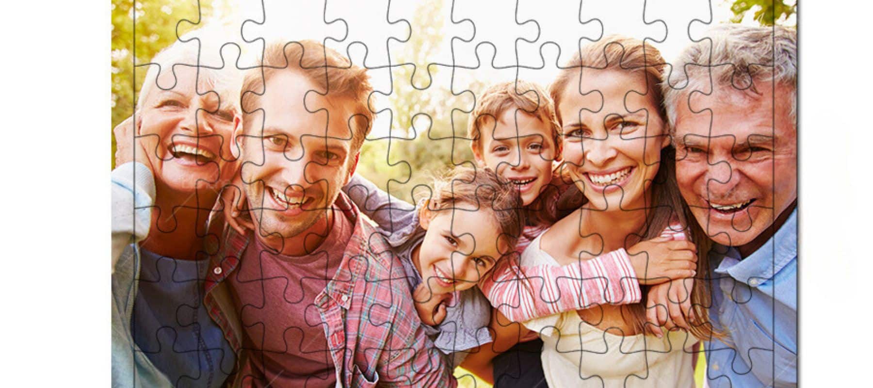 A personalized puzzle with a photo of the couple