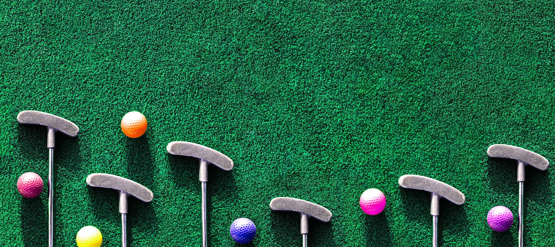 A miniature golf set for the home