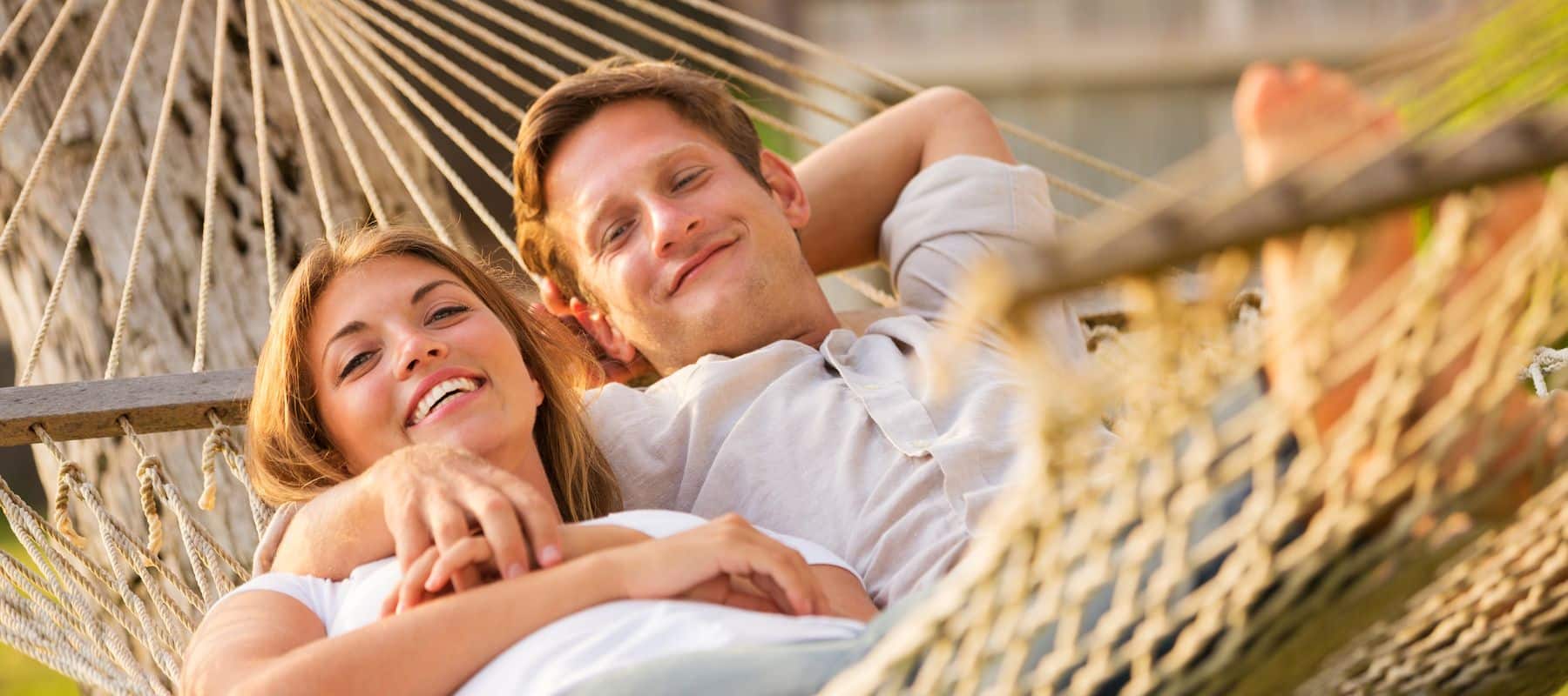 A double hammock for relaxing together