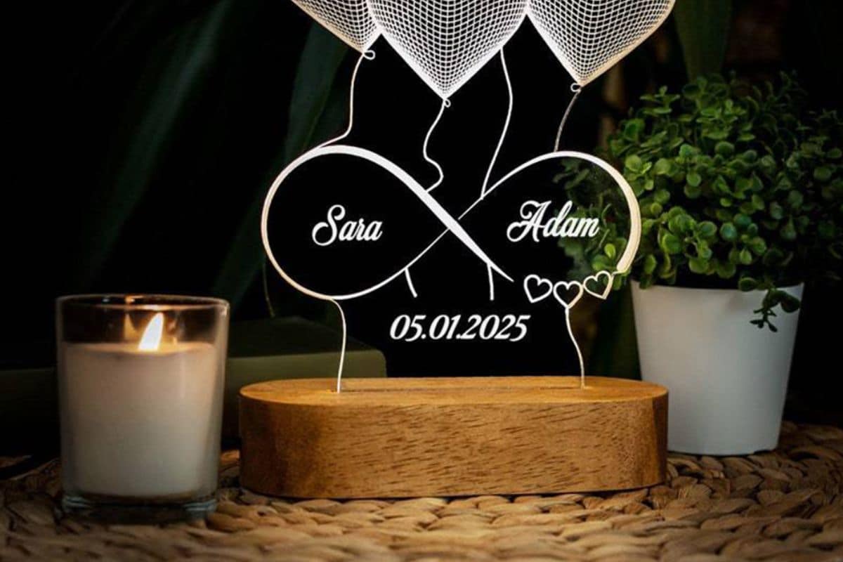 Lampe en acrylique personnalisée
