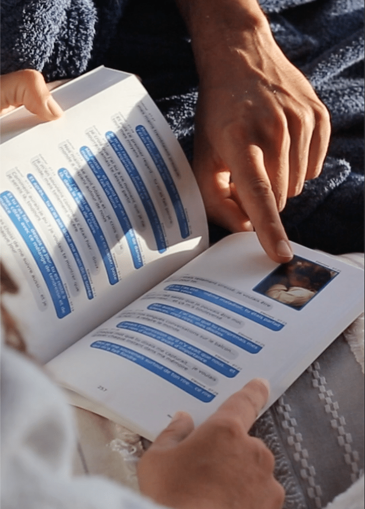 Happy couple with their memory book
