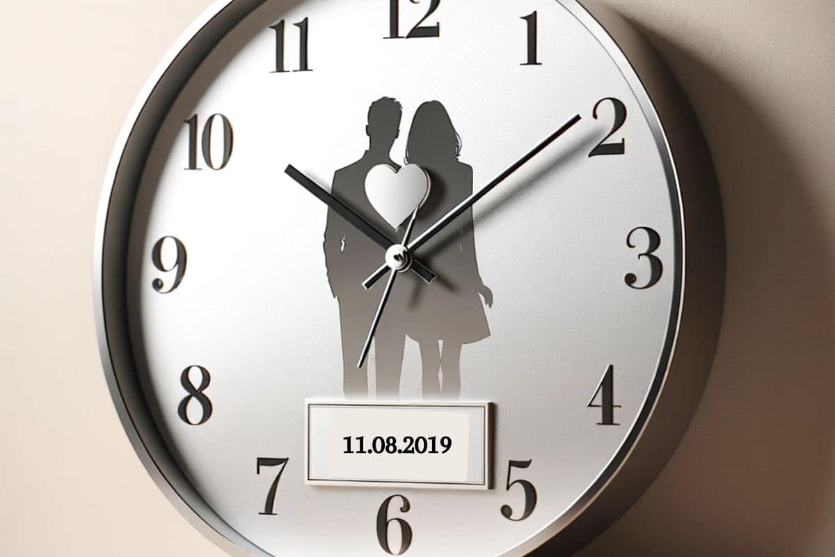 Une horloge murale personnalisée avec une date significative